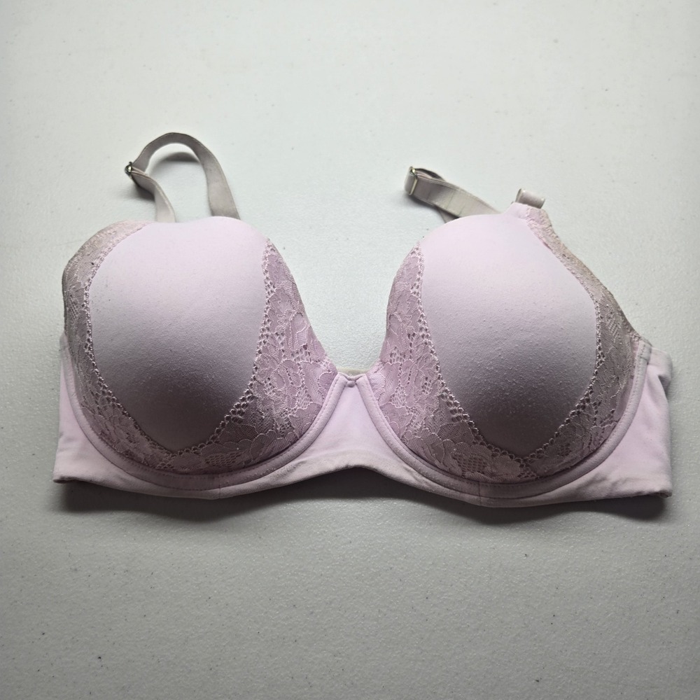 Soma Women Bra 36DDD Light Pink Floral Embraceable Perfect Coverage T Shirt